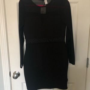 NWT H&M Black Dress with Mesh